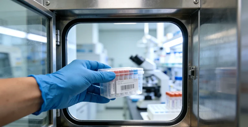 基因检测技术流程的生动示意图,