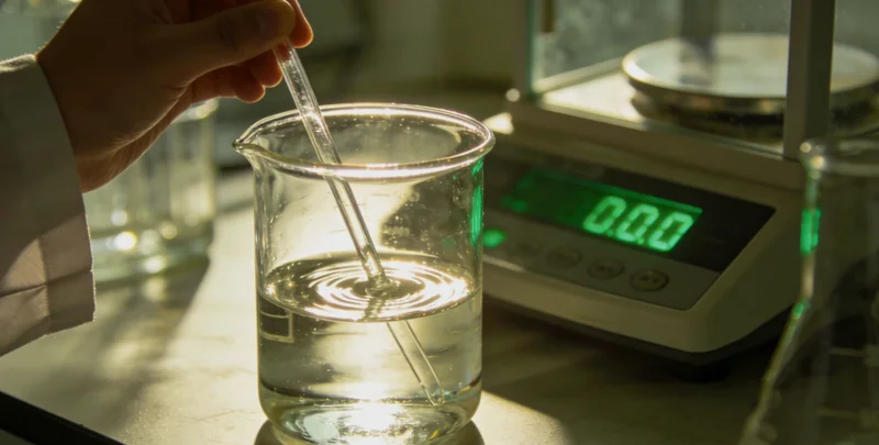 医生在病房结合检测报告与家属进