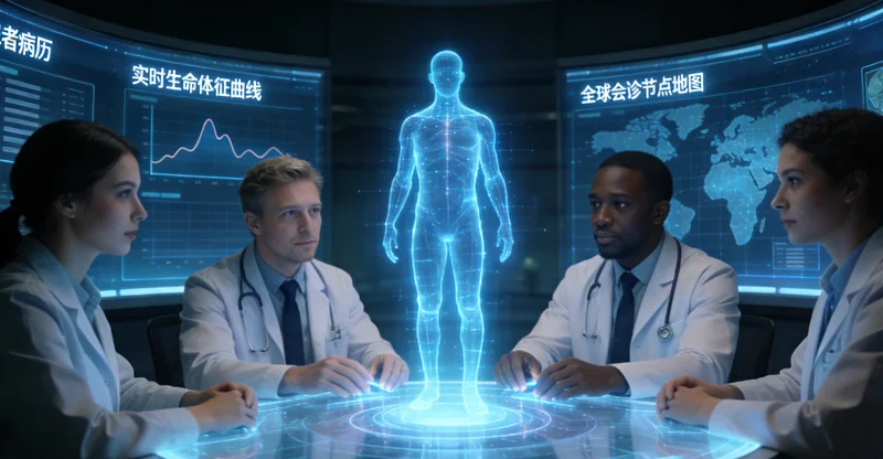 白山医院诊室内医生向年轻父母解