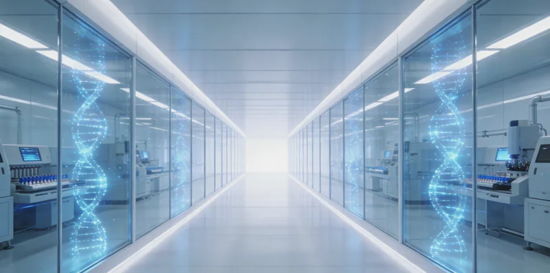 医院实验室场景，技术人员在进行