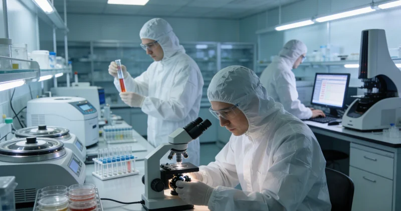 专业基因检测实验室内部，科研人