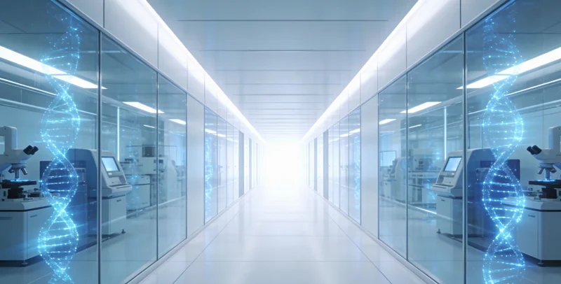 专业人员在实验室进行血液样本处