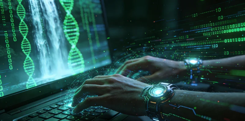 实验室中高科技基因测序仪器工作