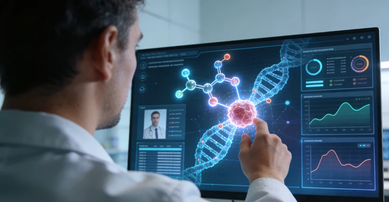 乌海家庭与遗传分析师共同查看基
