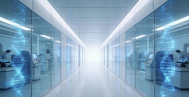 实验室技术人员正在分析DNA检