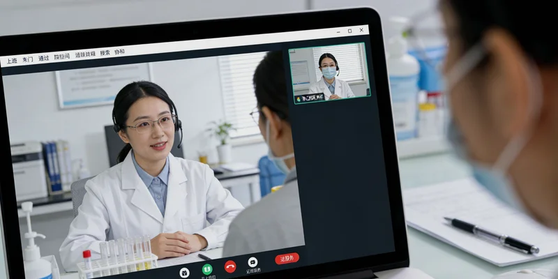 湖州医院儿科候诊区,家长带孩子