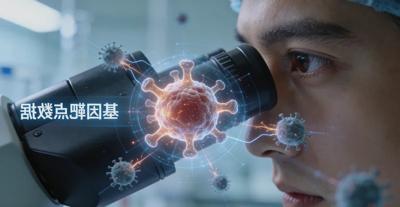 禹州病理科医生在显微镜下观察P