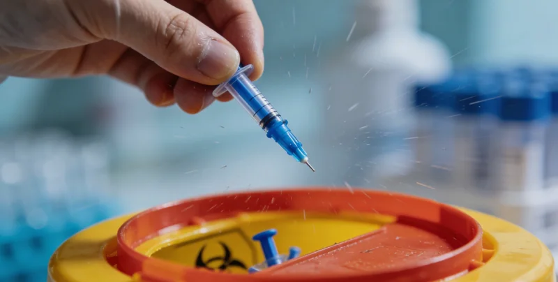 一名林业劳动者在森林中工作的场