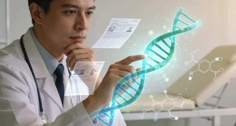 青岛医生与患者共同查看并解读基