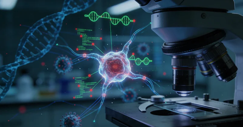 高科技基因测序实验室内部工作场
