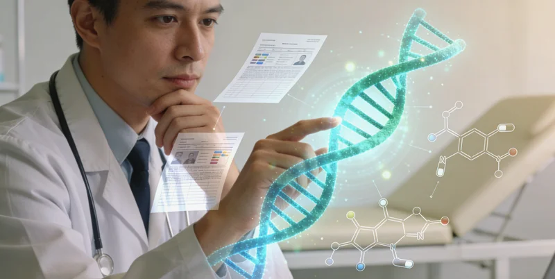 厦门家庭共同查看和讨论基因检测