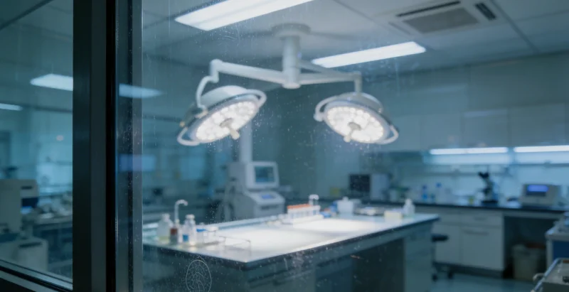 先进的基因检测实验室设备特写