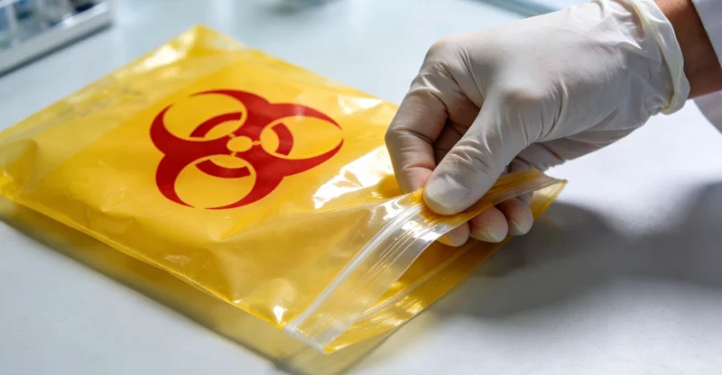 展示在医疗机构进行基因检测采血