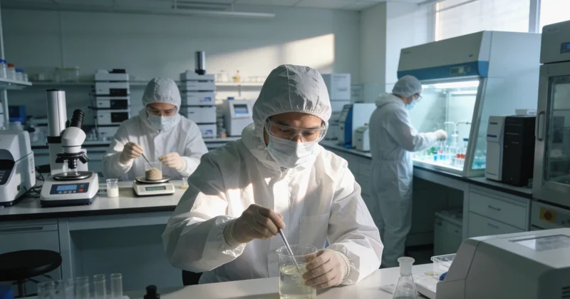 实验室技术人员正在进行基因检测