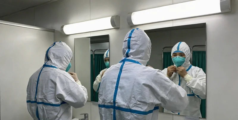 康复患者与医生交流，背景是肺部