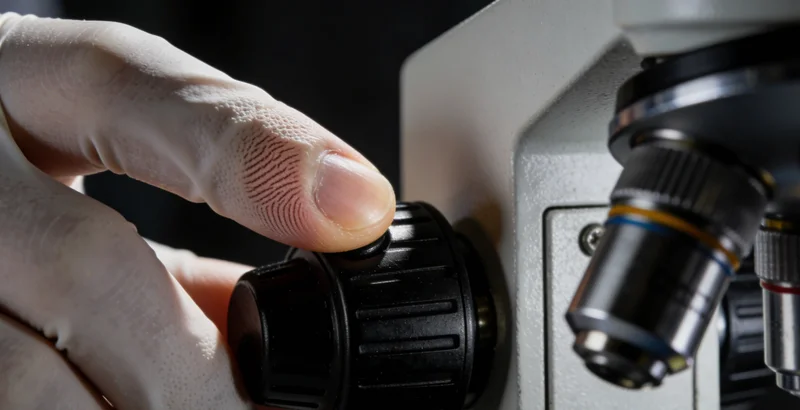 医生在诊室内分析患者影像资料，