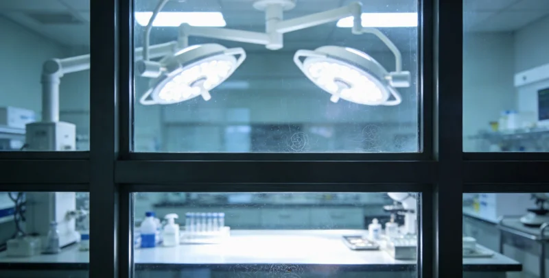 专业人士在实验室操作精密仪器,