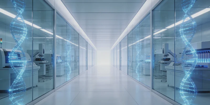 医生团队正在病房查看患者的基因