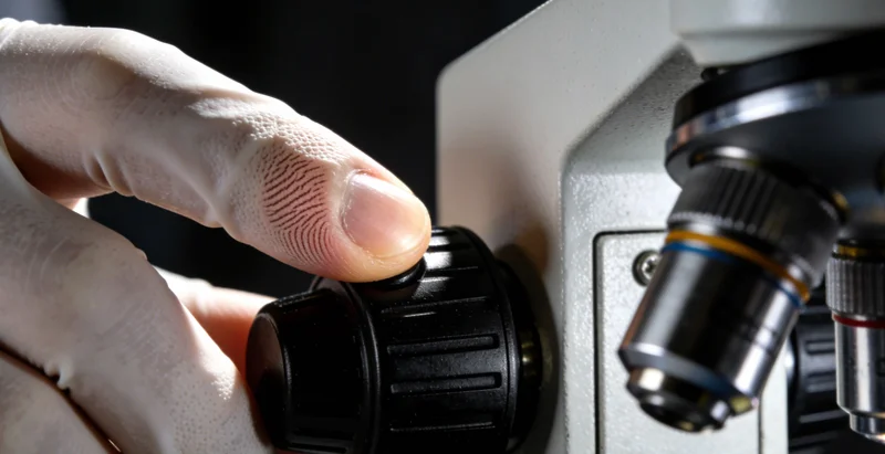 一位医生正在电脑前专注分析复杂