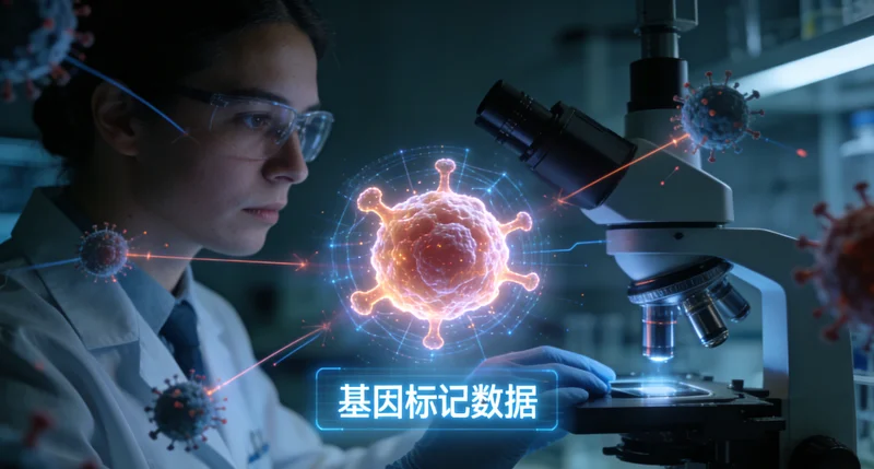 医学实验室进行高通量基因测序分