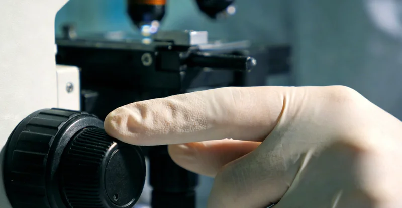 一位医生正在认真分析患者的肺部