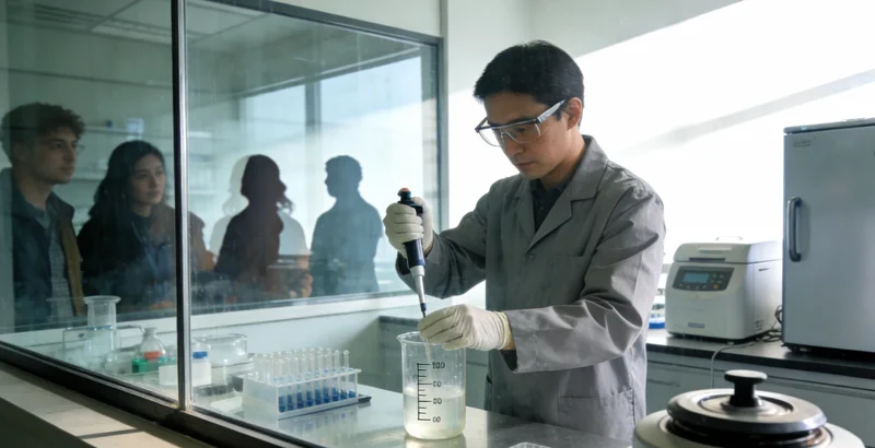 现代化基因检测实验室内部，技术