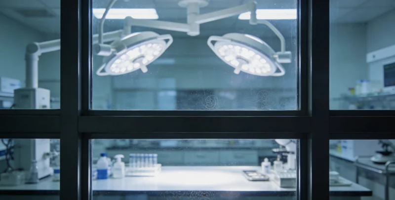 高通量基因测序仪在工作，展现检