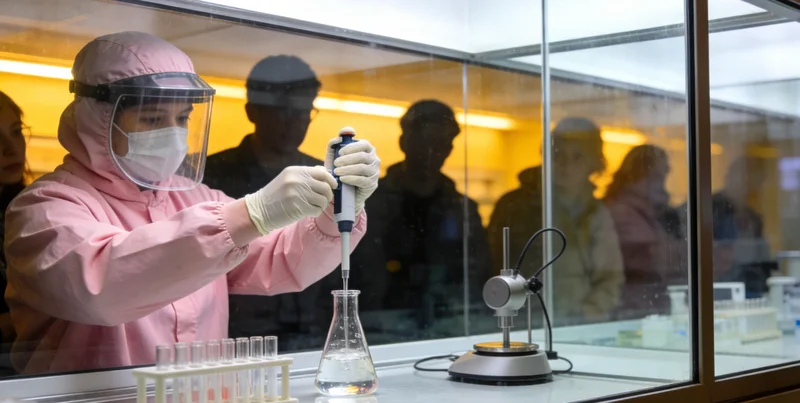 专业人员在现代化实验室内进行基