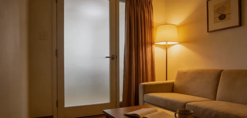 一位客服人员正在接听电话，背后