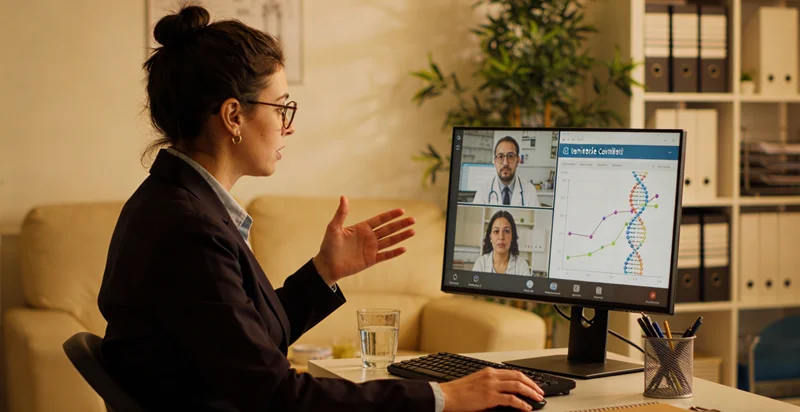 和田医生向家庭进行遗传咨询与报