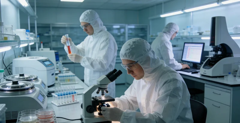 现代化实验室内,科研人员正在操