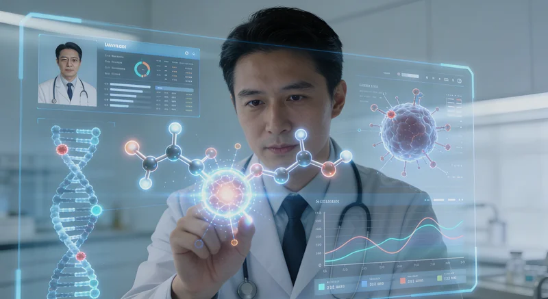 梅州家庭与医生共同查看基因检测