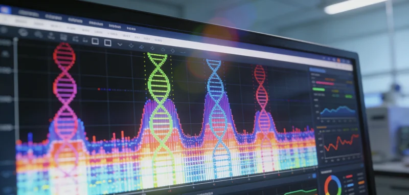 实验室技术人员进行高通量测序操