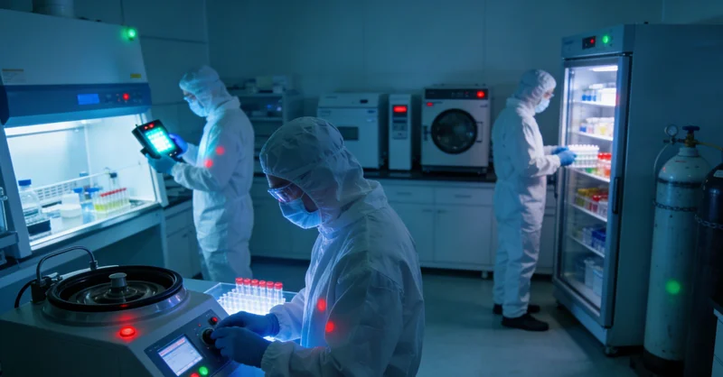 万核基因实验室内部,专业人员进