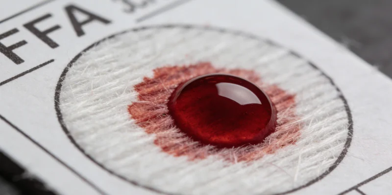 护士正在为检测者采集血液样本，