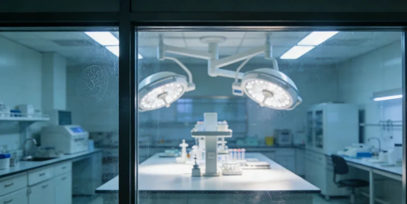 实验室技术人员正在精密仪器前进