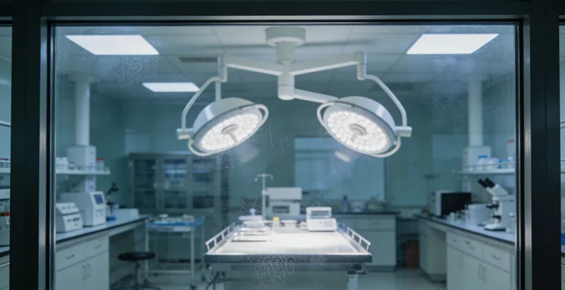 实验室内部基因测序仪器工作场景