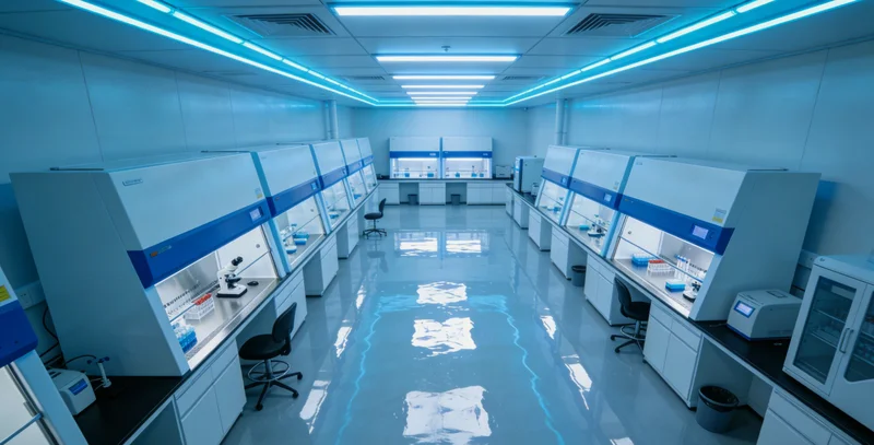 专业实验室内部与先进检测设备特