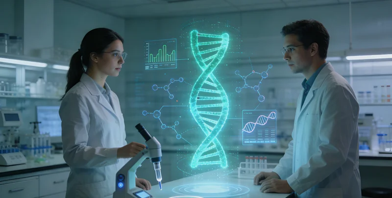 白城家庭与遗传分析师共同查看基