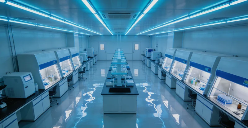 实验室内专业人员进行基因测序操