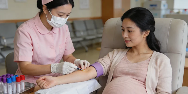 一位中年男性在户外深呼吸，表情