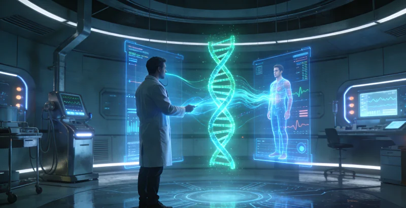 银川城市景观与未来医疗科技概念