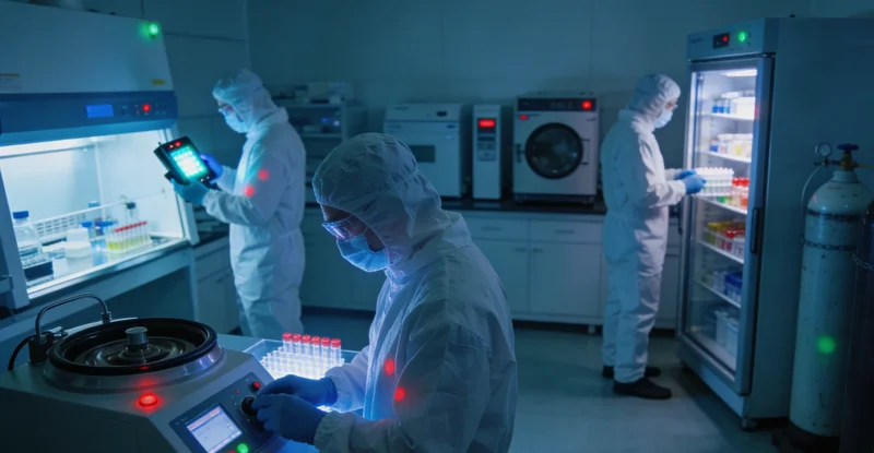 实验室技术人员正在进行基因检测