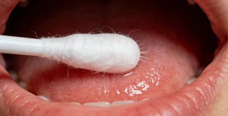 医护人员正在为咨询者进行无痛拭