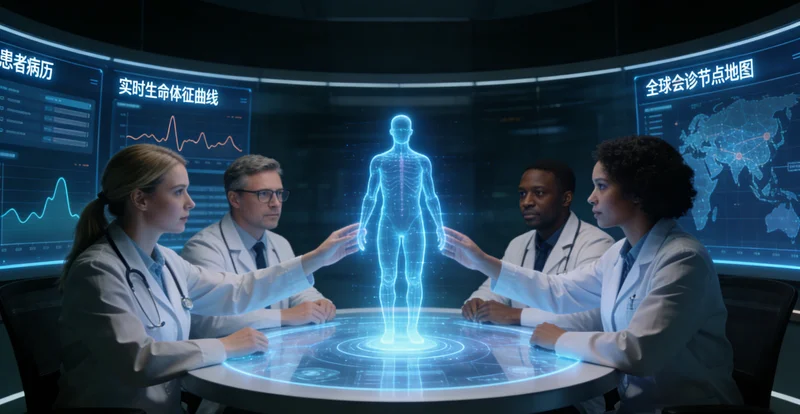 四平遗传咨询场景，医生向家庭解