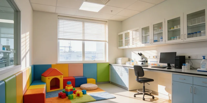 家长抱着生病不适的幼儿,面露担