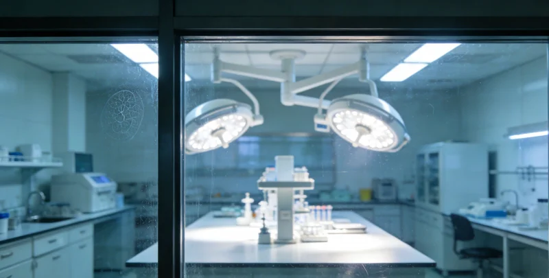 专业实验室环境，技术人员在进行