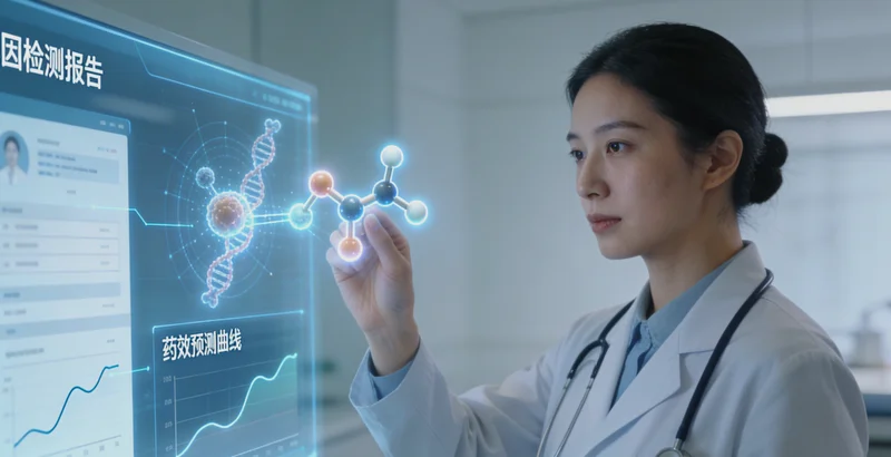 酒泉家庭正在与医生咨询基因检测