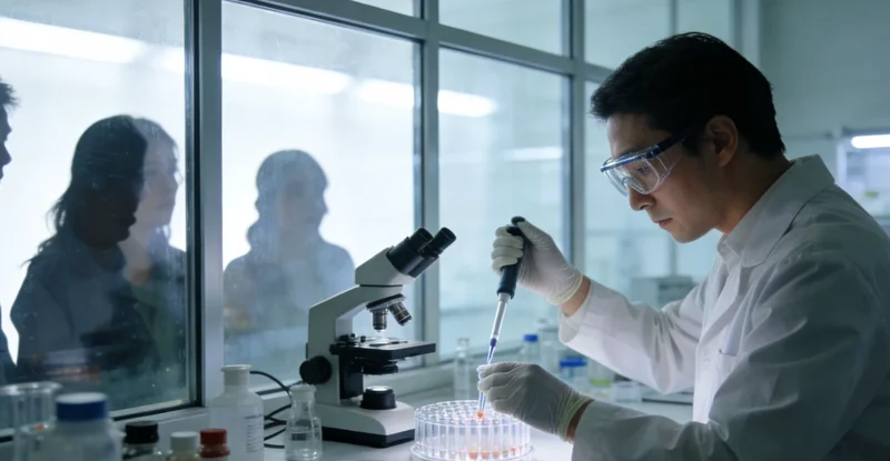 专业基因检测实验室内部，技术人