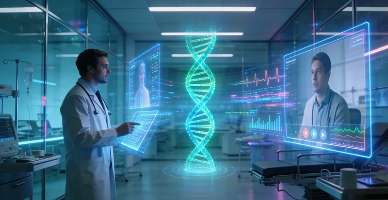 象征基因检测科技的DNA双螺旋